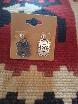Pendientes Oro Vivo Plata Diseño Calado