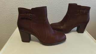 Botines CLARCK piel tacón alto talla 41