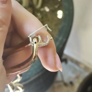 Pulsera plata con baño de oro y Circonitas