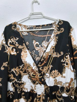 Vestido estampado barroco