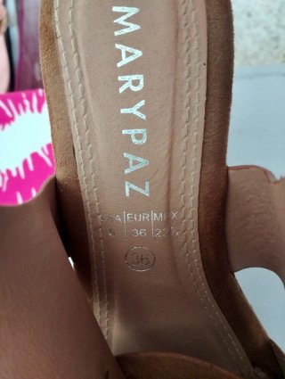 Sandalias Marypaz Marrones Tacon