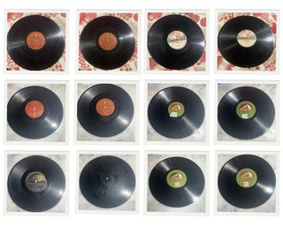 Lote 12 Discos de Pizarra Vinilo