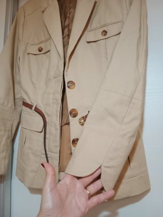 Chaqueta estilo safari H&M Beige Talla M
