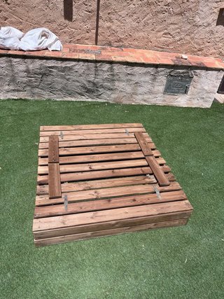 Arenero infantil madera tratada 125x110x20 cm