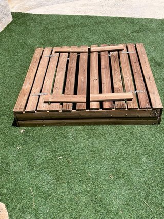 Arenero infantil madera tratada 125x110x20 cm