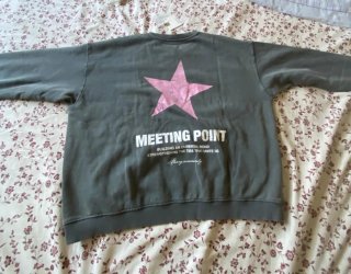Sudadera Brownie estrellas rosa gris