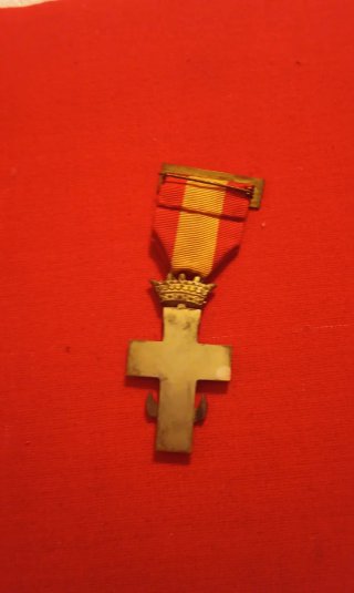 Condecoración Antigua Época Franco Cruz Ancla Coro