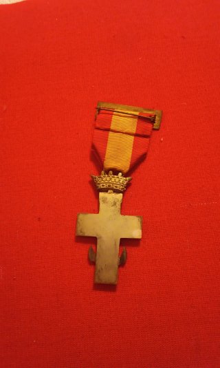 Condecoración Antigua Época Franco Cruz Ancla Coro