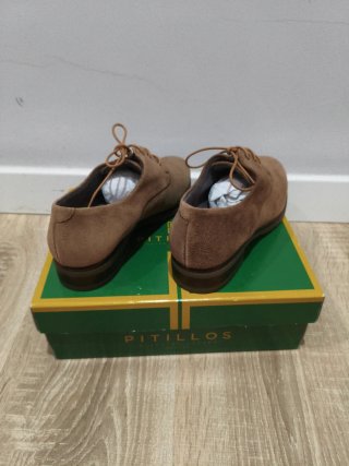 Zapatos Pitillos Mujer Talla 38 Beige/Marrón