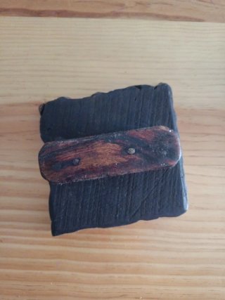 Sello de madera vintage para estampar. 15*15*8 cm