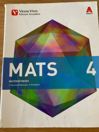MATS 4 matemàtiques : educació secundària