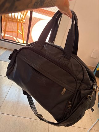 Mochila de cuero negra 60cm