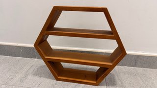 Pack 2 Estanterías Hexagonales Madera