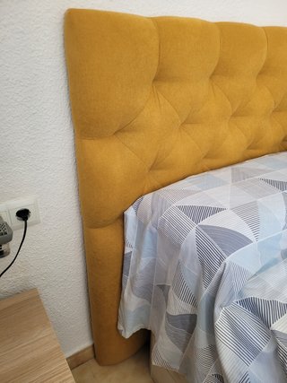 Cabecero cama 150cm amarillo mostaza