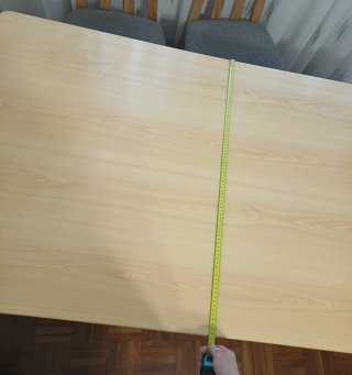 Mesa de salón extensible madera clara
