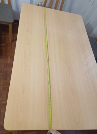 Mesa de salón extensible madera clara