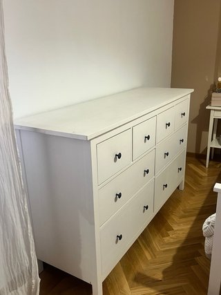 Cómoda Ikea Hemnes 8 cajones Tinte Blanco