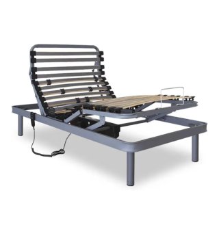 Cama articulada eléctrica metal/madera 105x90