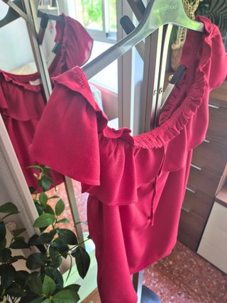 Blusa rosa volantes mujer Promod Talla XL