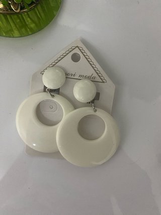 Pendientes flamenca mujer blancos