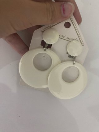 Pendientes flamenca mujer blancos