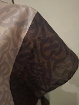 Pañuelo Burberry Beige y Marrón/ gris