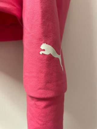 Conjunto Puma: Sudadera rosa M y pantalón negro S