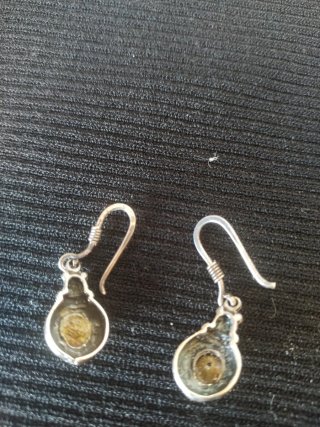 Pendientes Plata y Granate