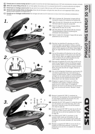 Soporte Baúl SHAD PIAGGIO NRG