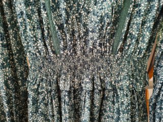 Vestido Salsa Jeans verde estampado floral talla S