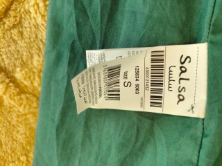 Vestido Salsa Jeans verde estampado floral talla S