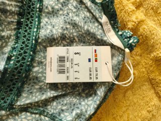 Vestido Salsa Jeans verde estampado floral talla S
