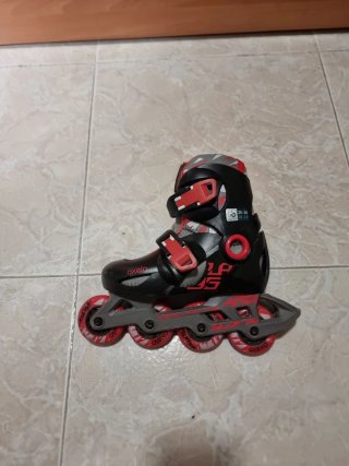 Patines en línea Oxelo negros y rojos