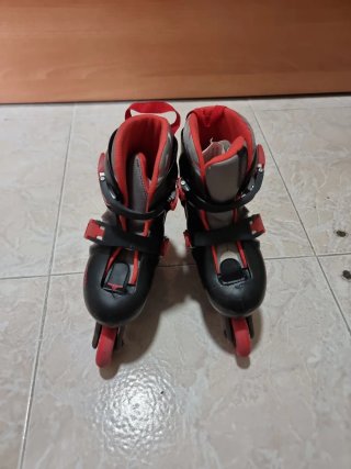 Patines en línea Oxelo negros y rojos