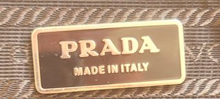 Trolley Prada vintage pelle Saffiano beige