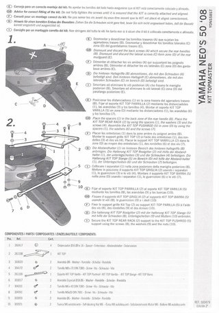 Soporte Baúl SHAD Yamaha Neos