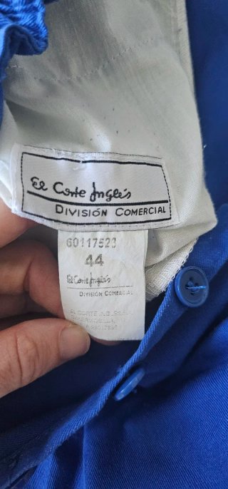 Pantalón de trabajo hombre, tela fina, azul.