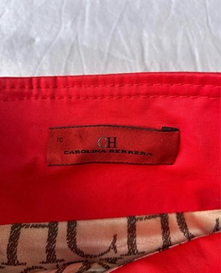 Conjunto Carolina Herrera Chaqueta y Falda Rojo