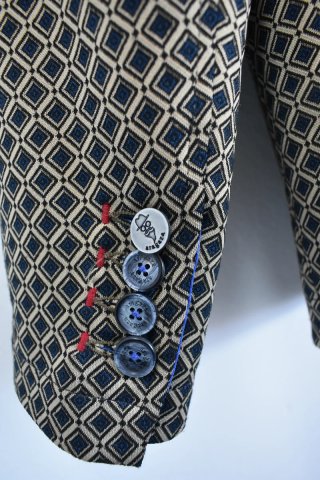 Blazer Vintage Dorado y Azul Talla XS