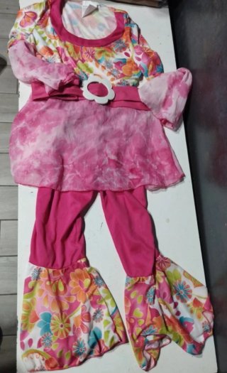 Disfraz Hippy Diva niña Talla M (120-130cm)