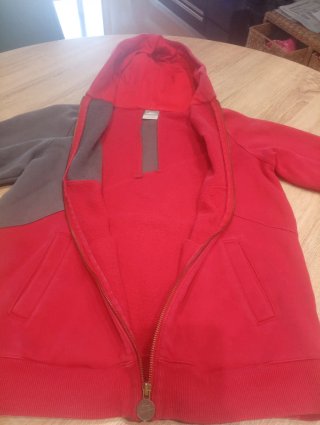 Chaqueta Sudadera Nike Gris y Roja
