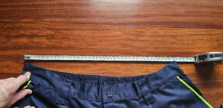 Pantalón de trabajo hombre, azul y amarillo