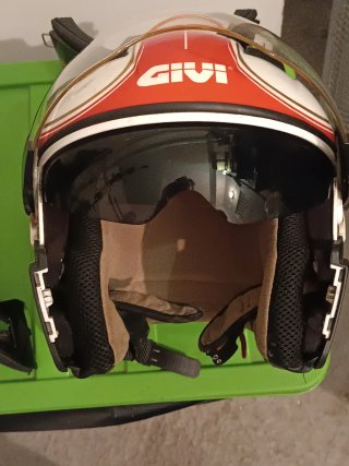 Casco Moto Integral Givi Blanco Rojo