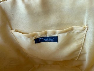 Bolso de playa de paja amarillo