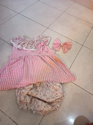 Conjunto niña 2 años vestido y braguita