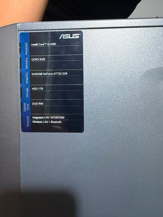 Ordenador de sobremesa Asus gris/negro