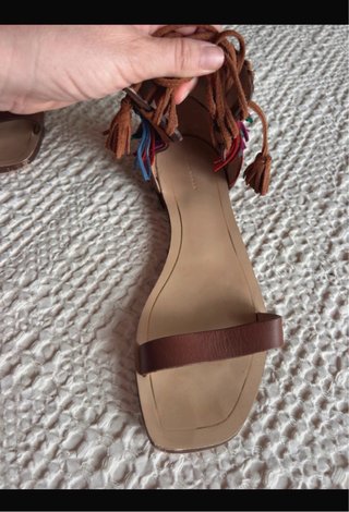 Sandalias Zara Marrón Multicolor