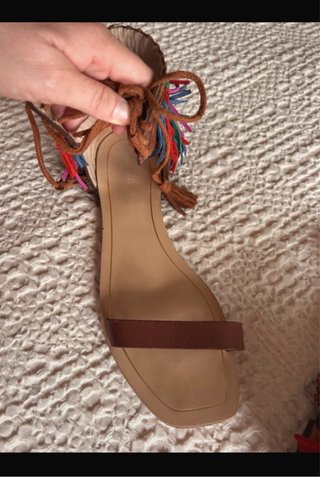 Sandalias Zara Marrón Multicolor