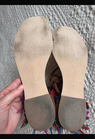 Sandalias Zara Marrón Multicolor