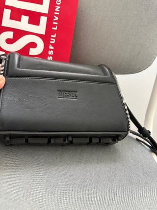 Borsa Diesel nera in pelle